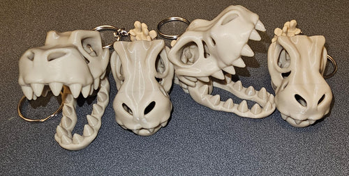 Dino skull keyring