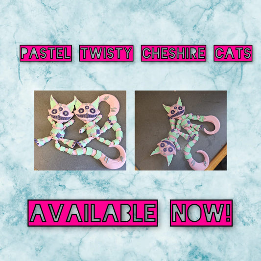 Pastel creepy cats